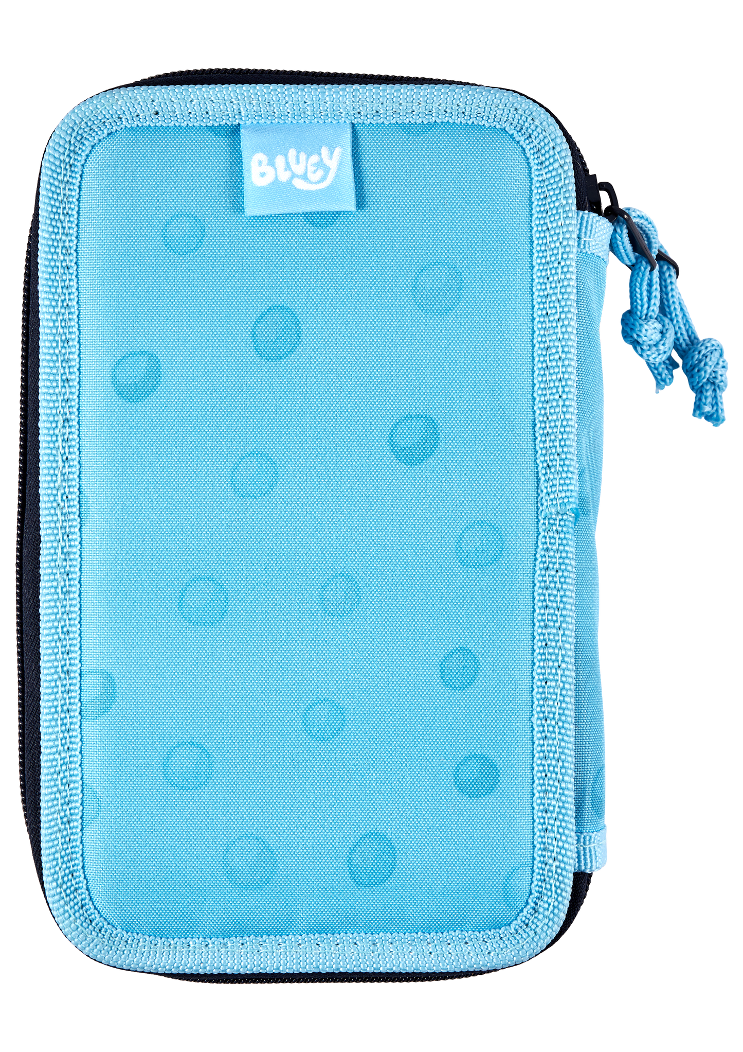 Bluey Double-decker pencil case with 2 zippers with contents