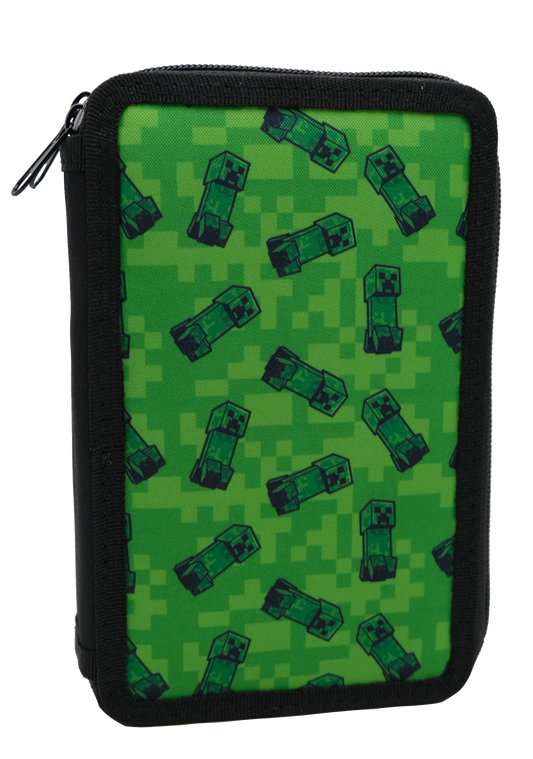 Minecraft double-decker pencil case with filling (20.5x13.5x4.5)