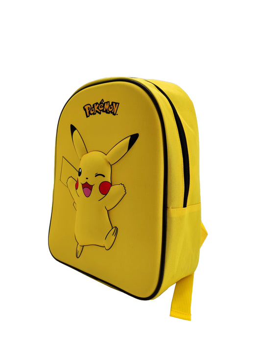 Pokémon Junior Rygsæk Pikachu med EVA figur - gul  (32x26x10cm)