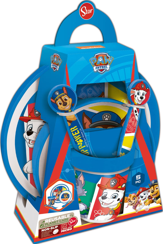 Paw Patrol Pc non blue drinking bottle 600 cutlery