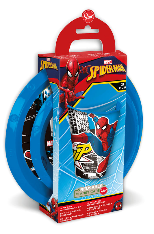 Spiderman 3 pcs. service set (bowl, plate and mug)