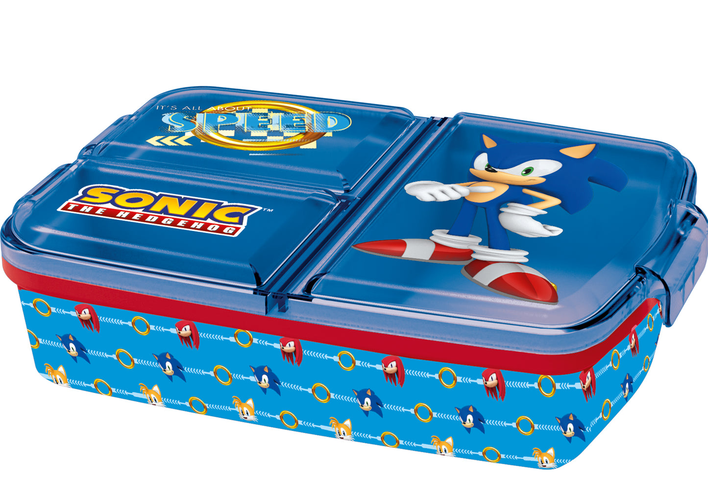 Sonic multi-compartment food box, 18 x 13 cm