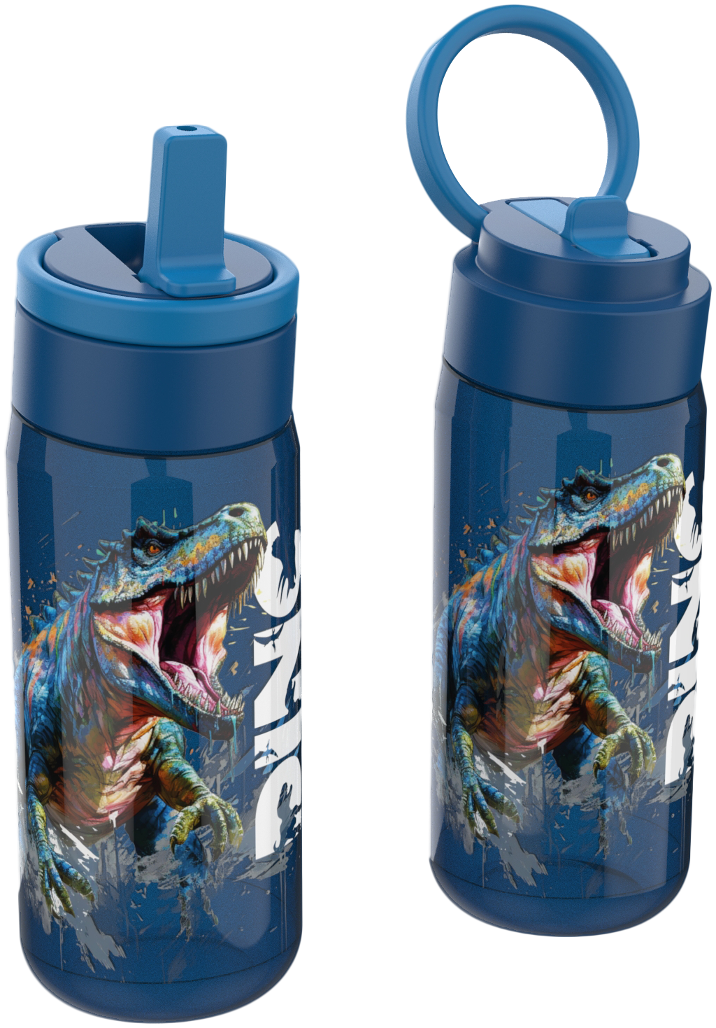 Lunch T-Rex blue drinking bottle 600 ml