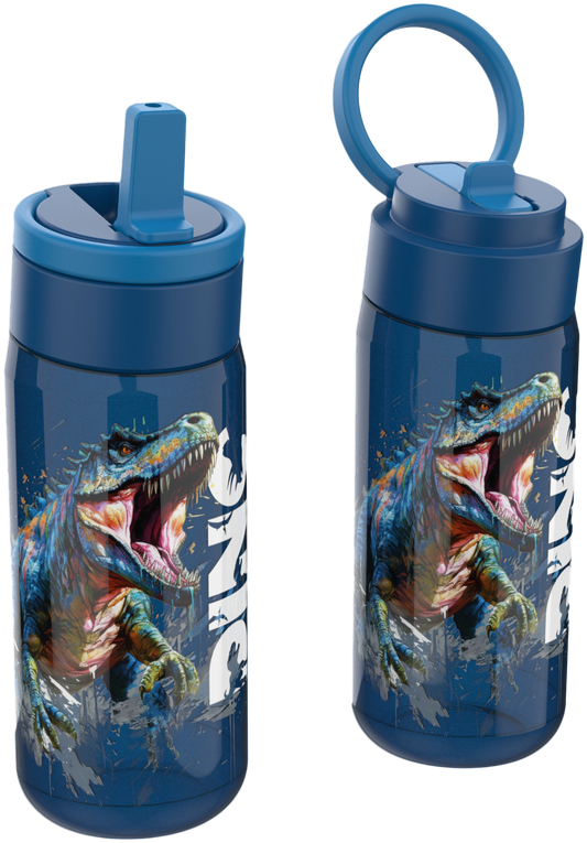 Lunch T-Rex blue drinking bottle 600 ml