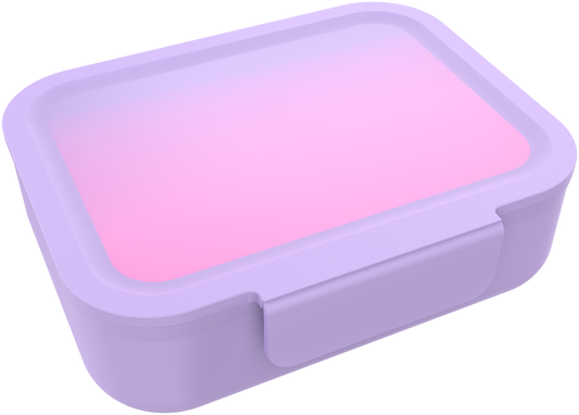 LUNCH BUDDIES Pink Rainbow lunch box with dividers