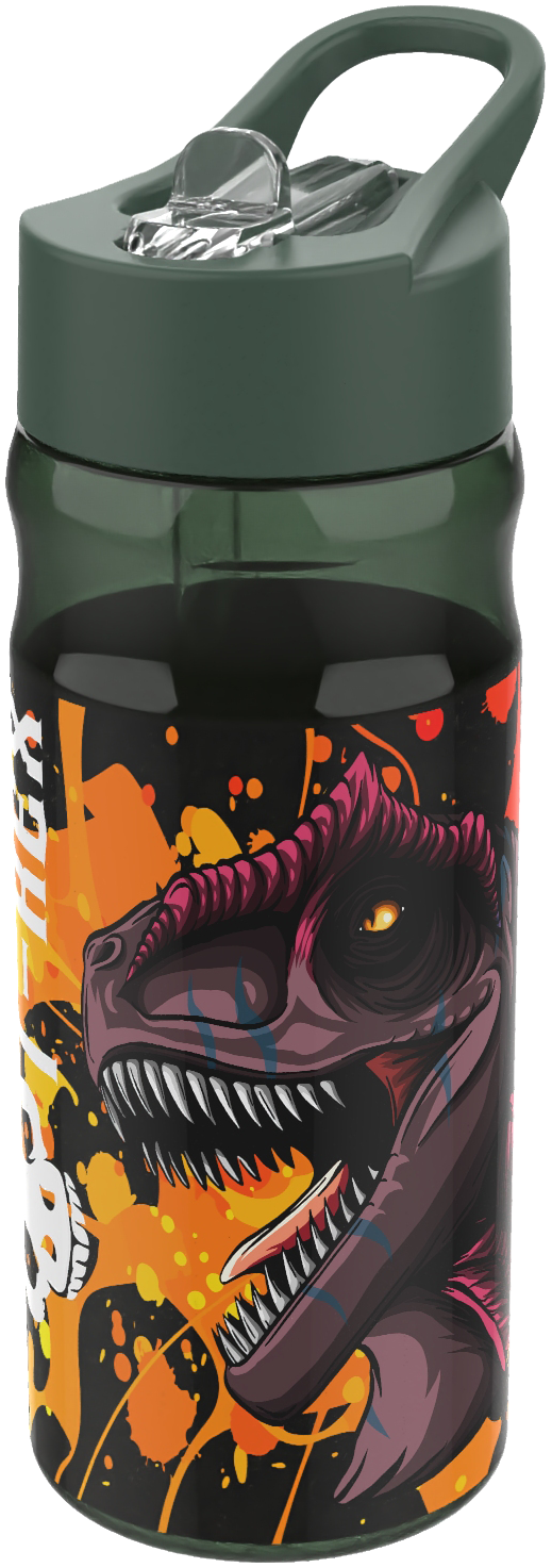 Dino T-REX Dricksflaska med flip-top drickspip 500ml