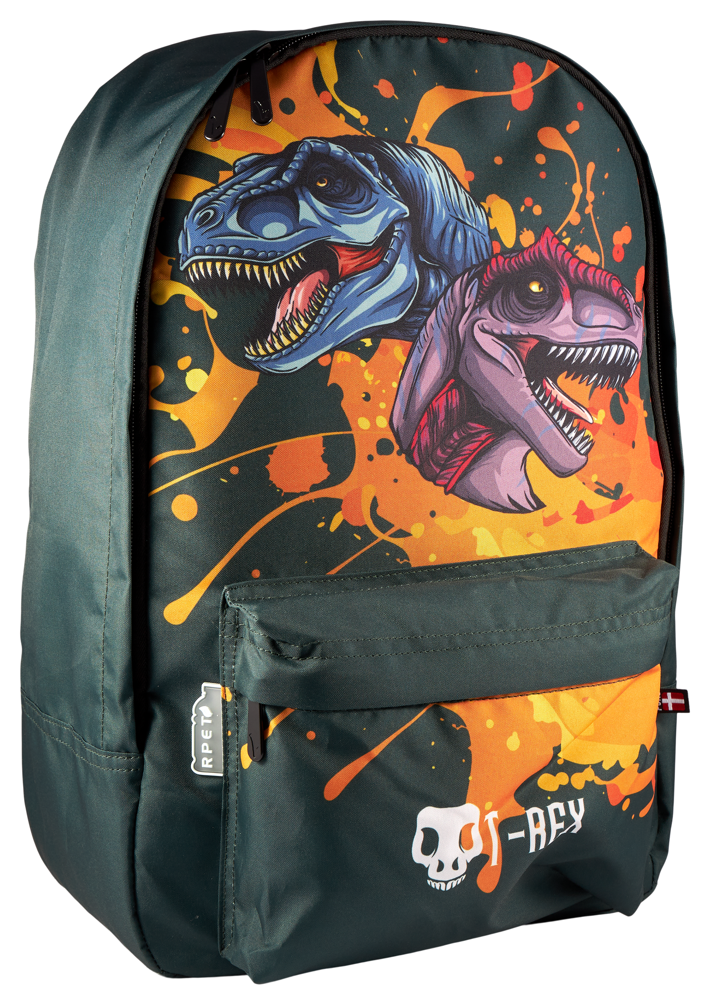 Dino T-REX Backpack Large with zippered front pocket - 20 L