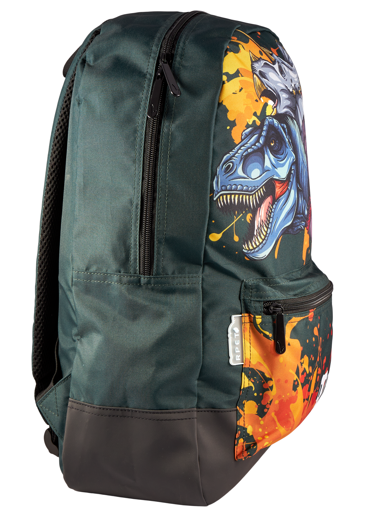 Dino T-REX backpack with zippered front pocket