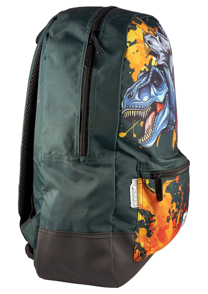 Dino T-REX backpack with zippered front pocket