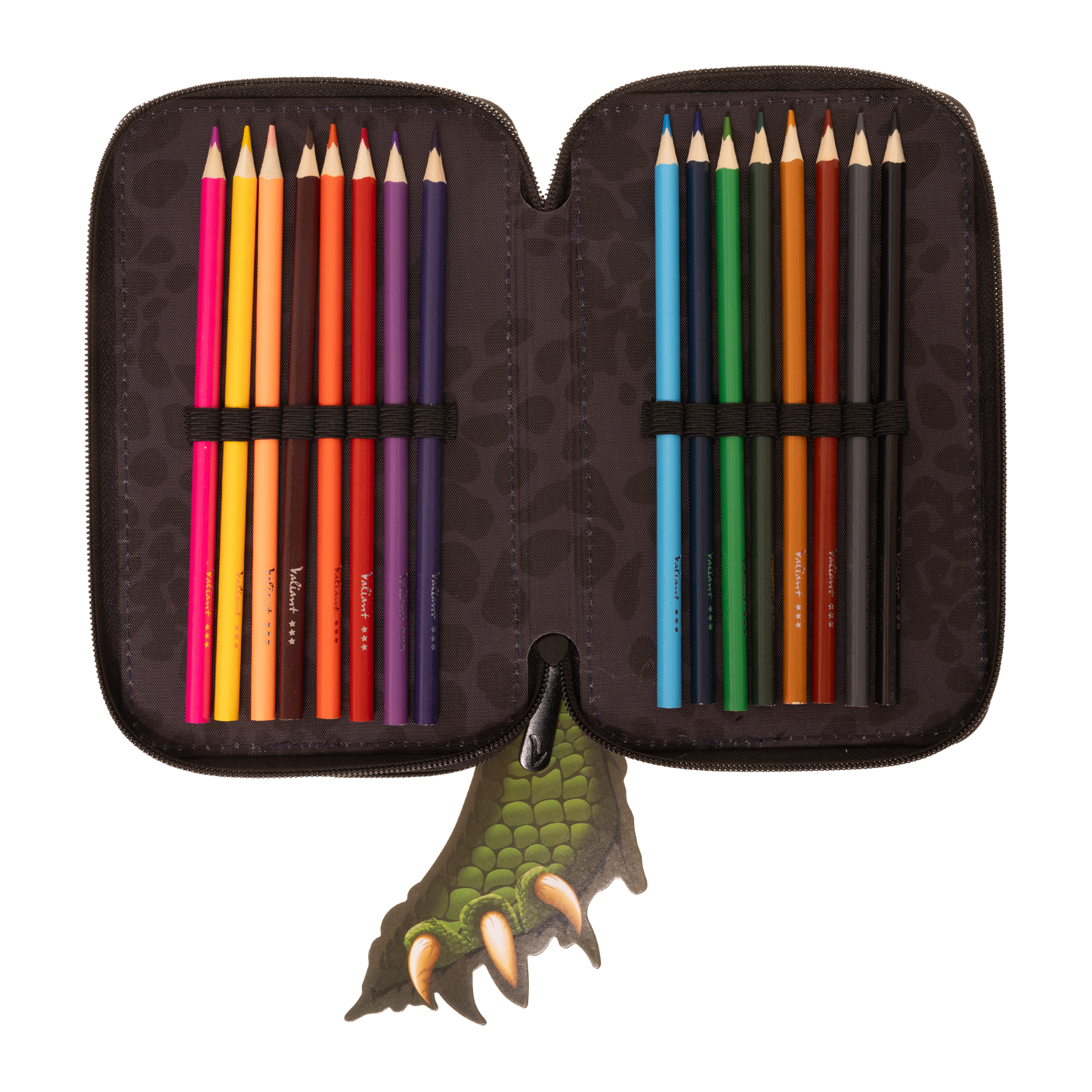 Dino Eye Stuffed pencil case with 2 compartments