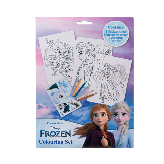 Frozen Coloring set with coloring sheet and 6 pointed colored pencils