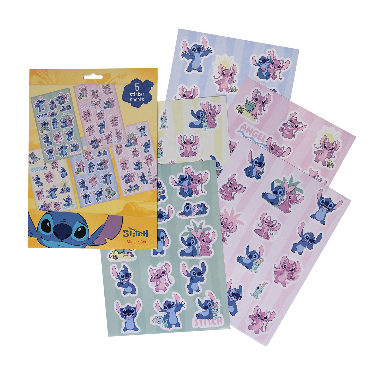 Stitch Sticker set with 5 x 20 stickers