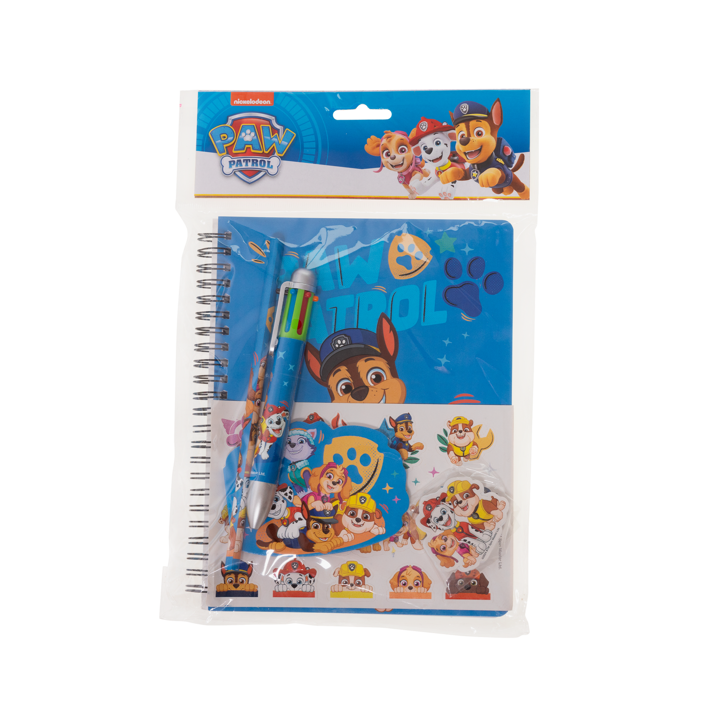 Paw Patrol Skrivesæt A5 med 60 sider,+ multi farvet pen.