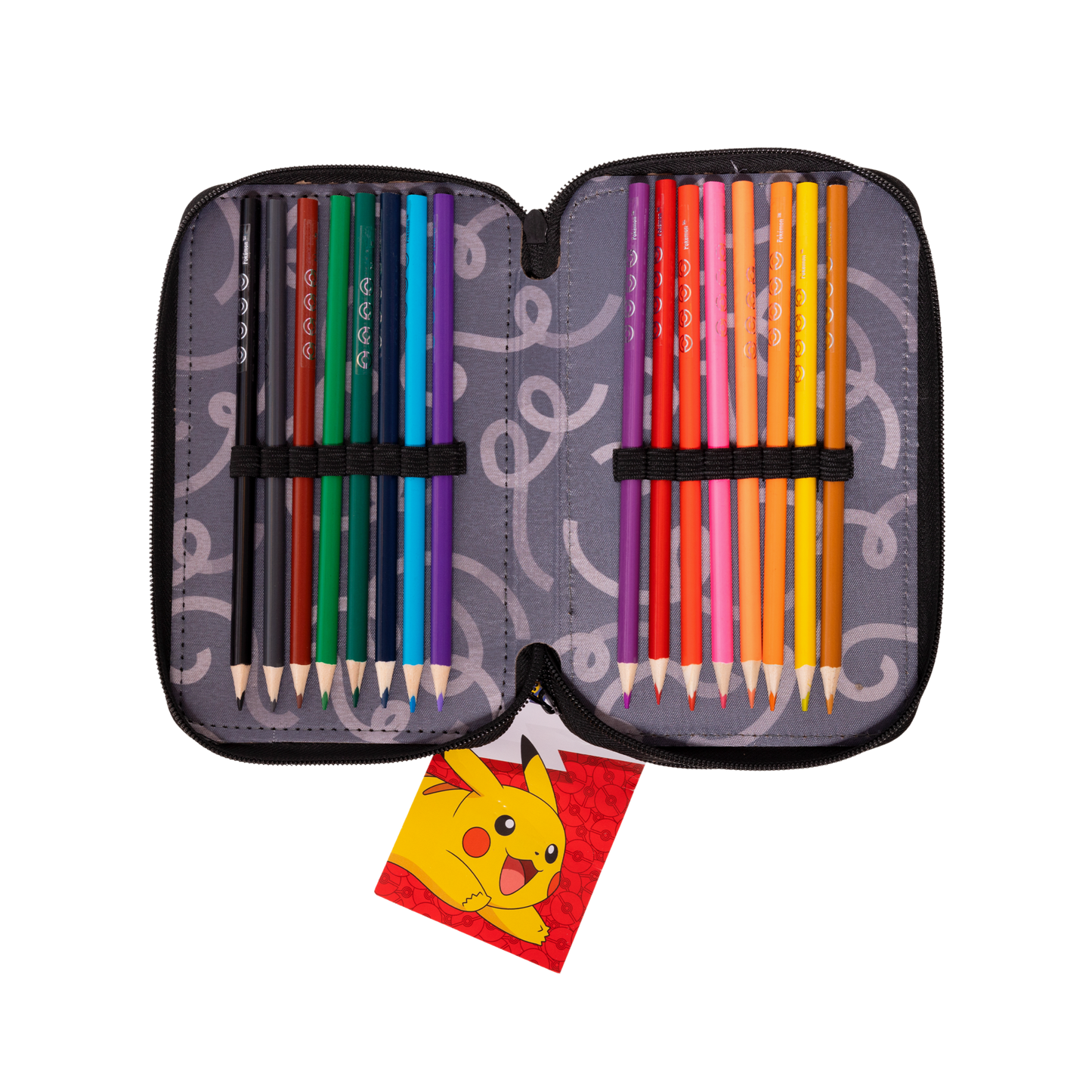 Pokémon Neon double-decker pencil case with filling