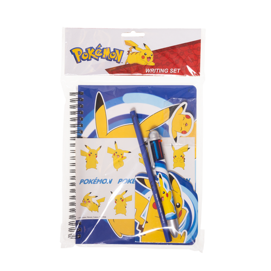 Pokémon Writing set with 60 pages A5 sheet + multi colored pen