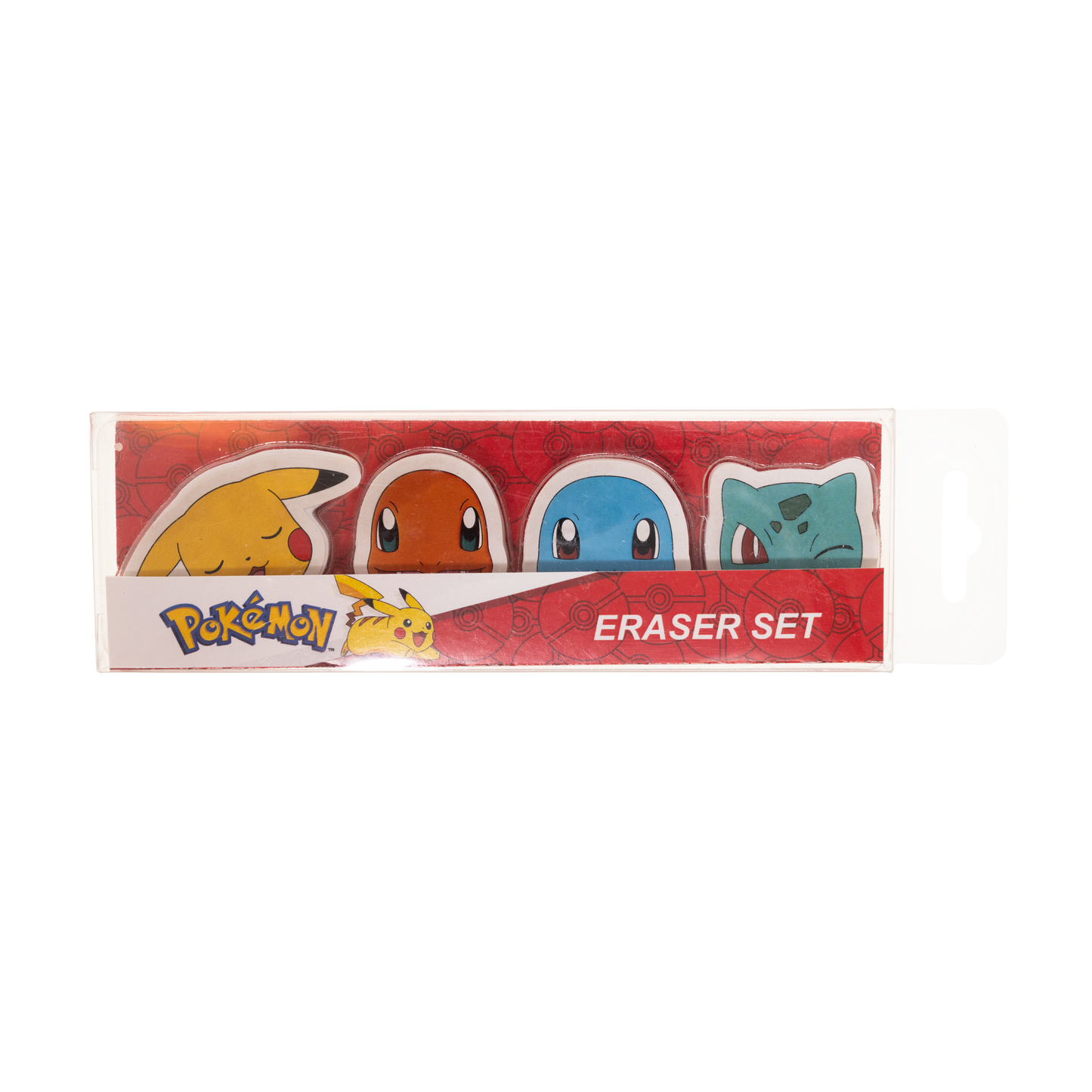 Pokémon 4 stk. viskelæder pakket i en boks