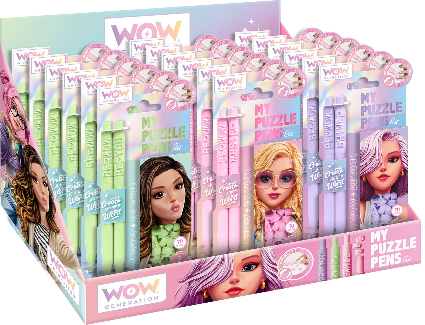 WOW® Generation, My Puzzle Pens (18 sæt/præsentation)