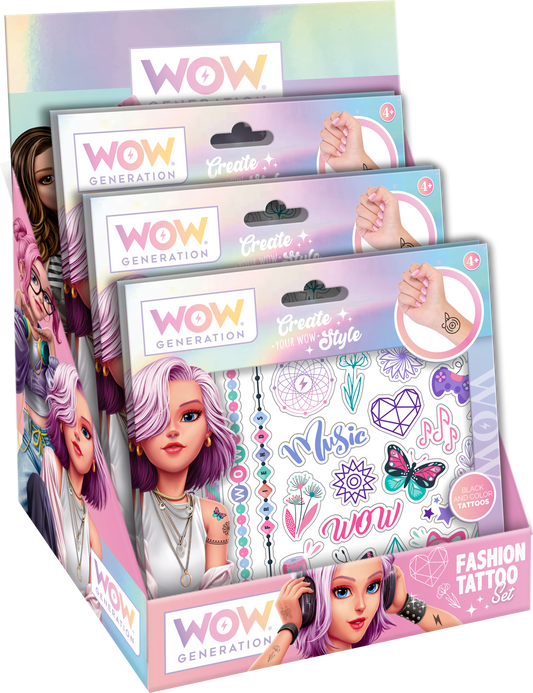 WOW® Generation, Fashion tattoo sæt, farve & s/h