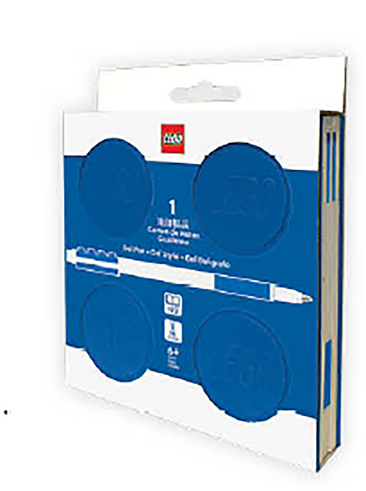 LEGO® låsande anteckningsbok med gelpenna (kartong) 192p, BLÅ