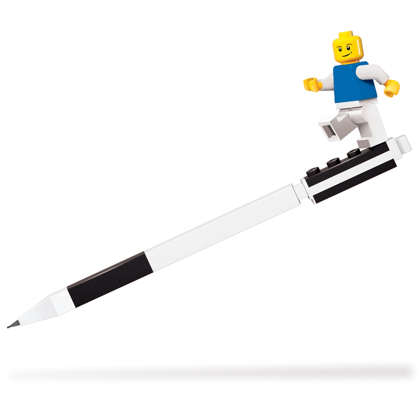 LEGO box med mekanisk penna och minifigur