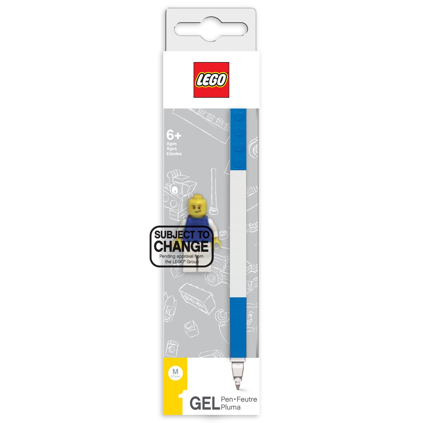 LEGO gel pen, 1 stk blå i box