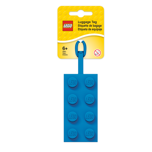 LEGO Bag tag, blue brick