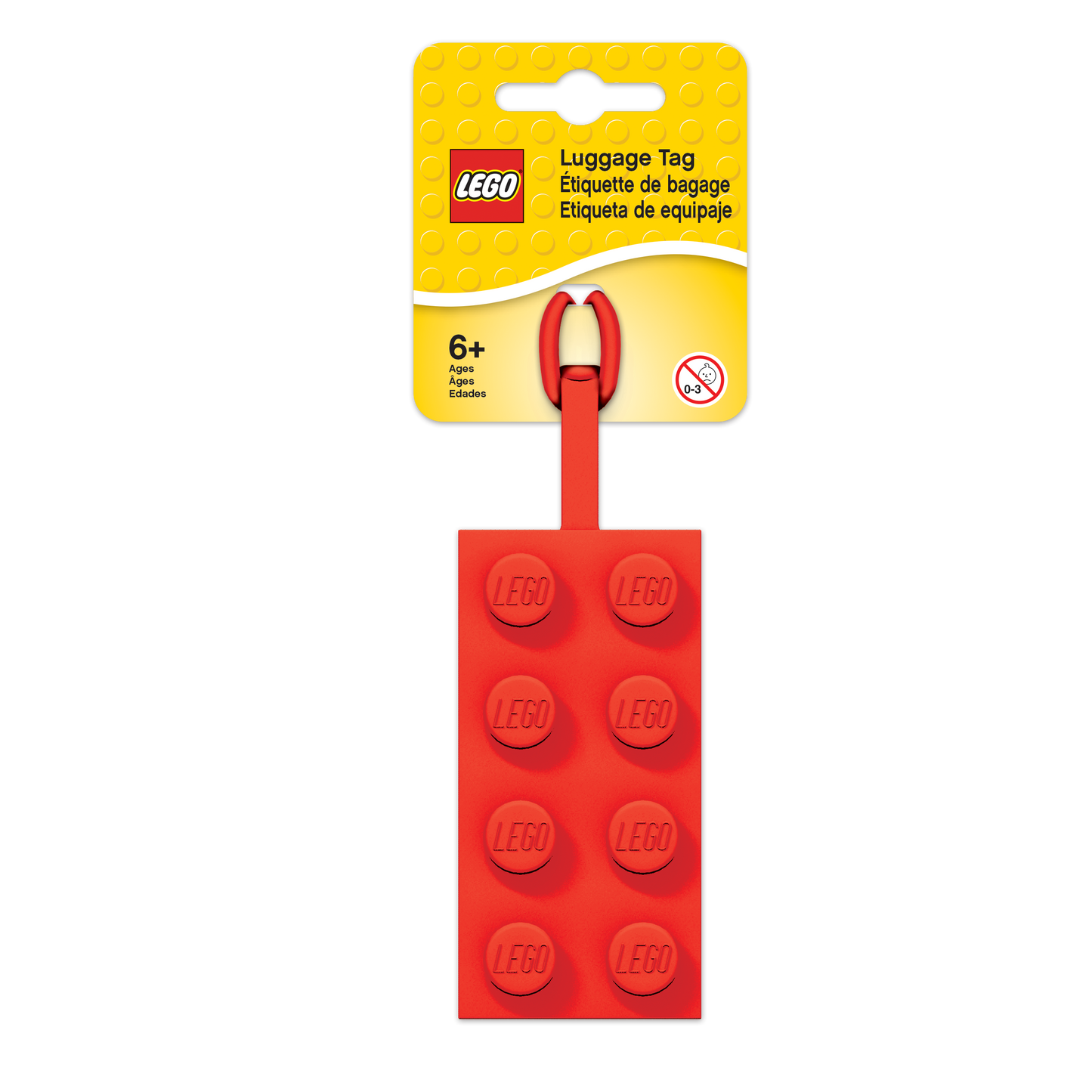 LEGO Bag tag, red brick