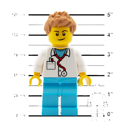 LEGO® ICONIC, torch with LED light MALE DOCTOR 300%