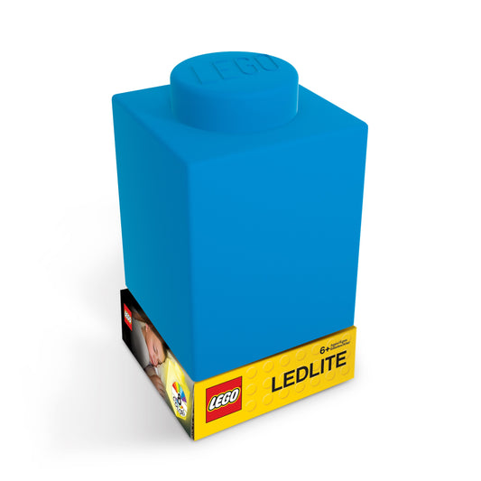 LEGO silikone natlampe med LED lys blå