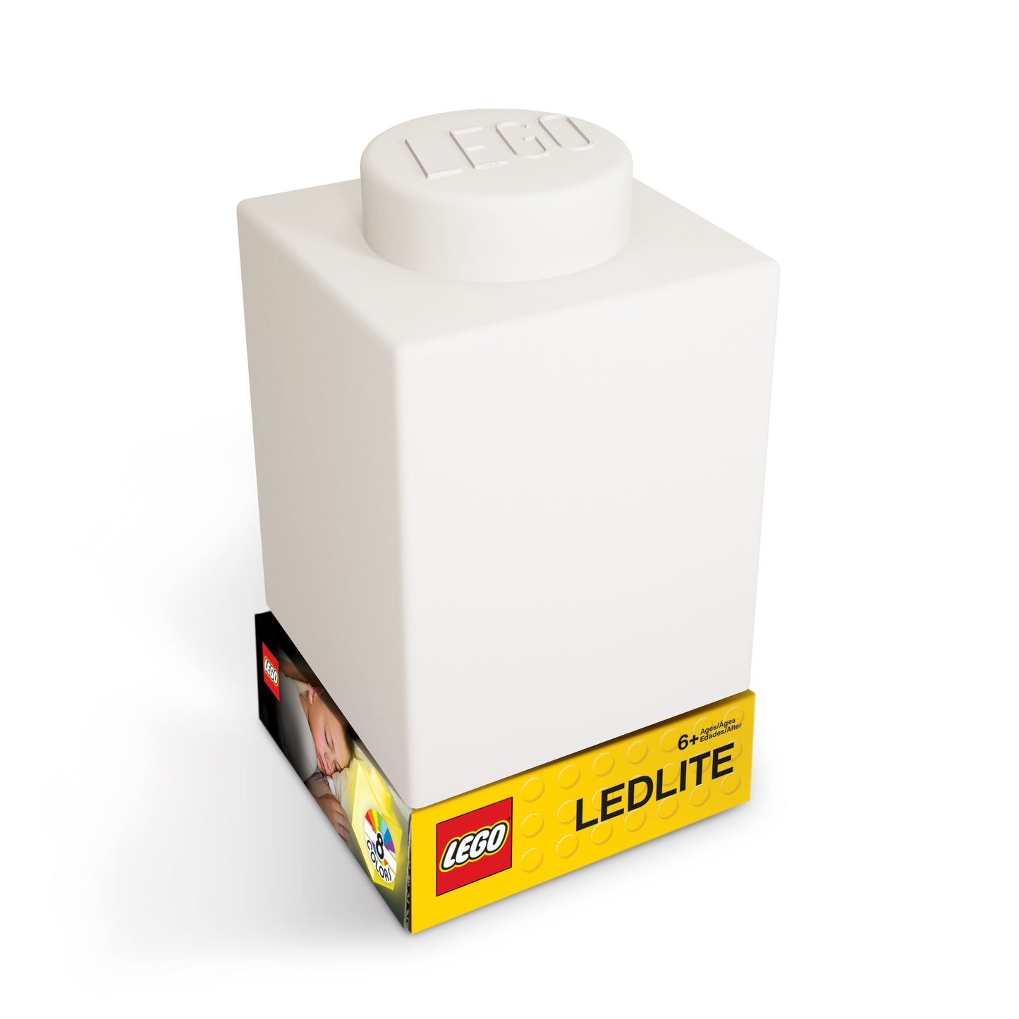 LEGO silikone natlampe med LED lys hvid