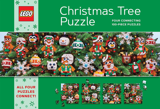 LEGO® Puzzle Christmas tree puzzle 4 x 100 pieces