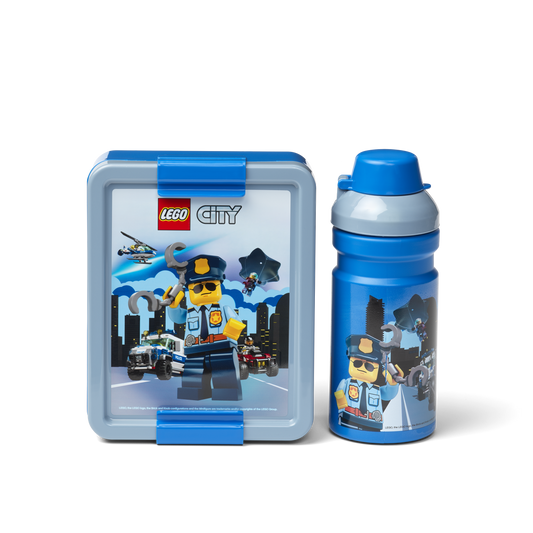 LEGO Frokostsæt - æske & flaske 390 ml - Lego City