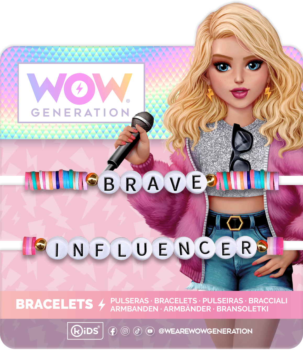 2 bracelets with WOW Generation Statements