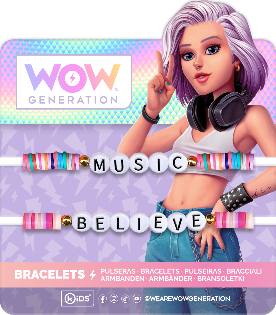 2 bracelets with WOW Generation Statements